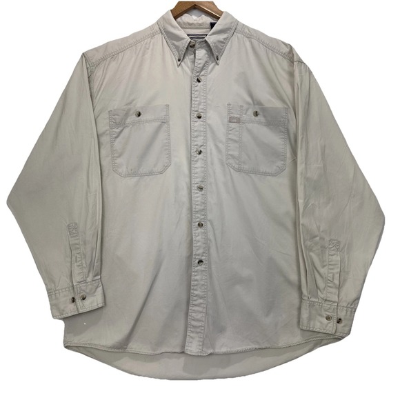 Lee Other - Vintage LEE Western Wear‎ Long Sleeve Button Shirt Men's Large Tan Beige Dress